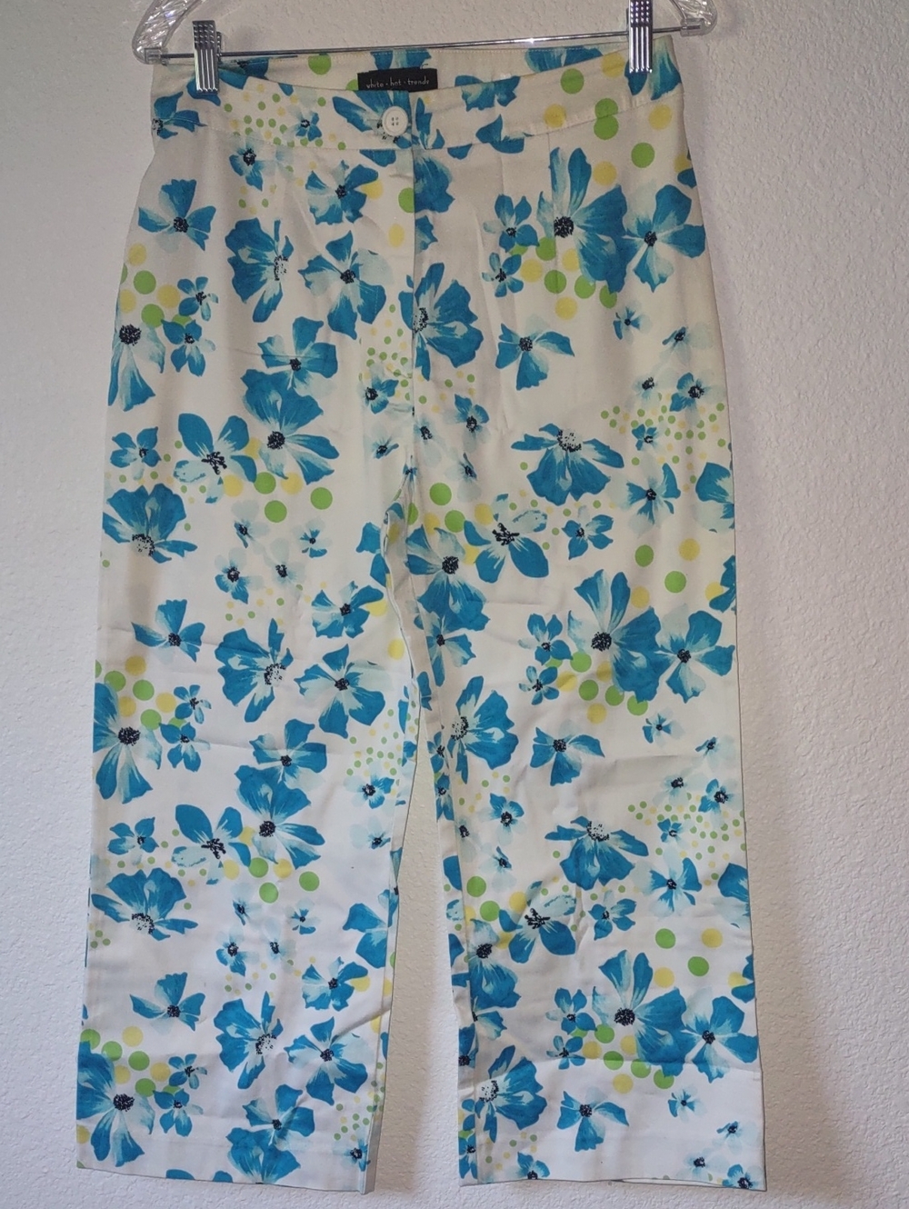Women  Floral Pants White Hot Trends Size S/P Polyester